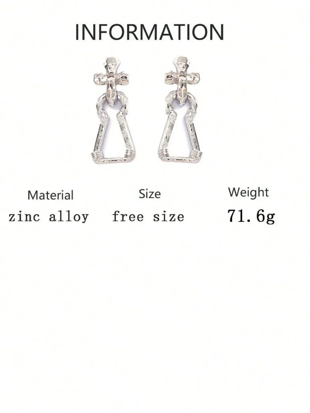 Gold or silver  Women's Luxury Geometric Exaggerated Earrings,